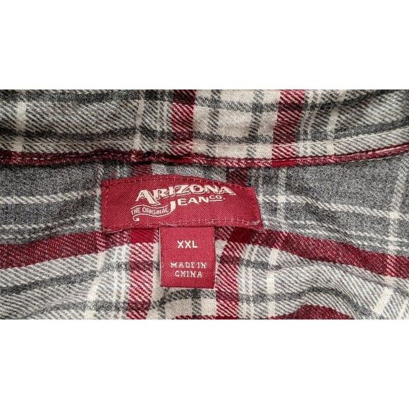 Arizona Jean Co. Womens Size XXL Gray Brown Long Sleeve Collared Button Up Shirt - Picture 7 of 9